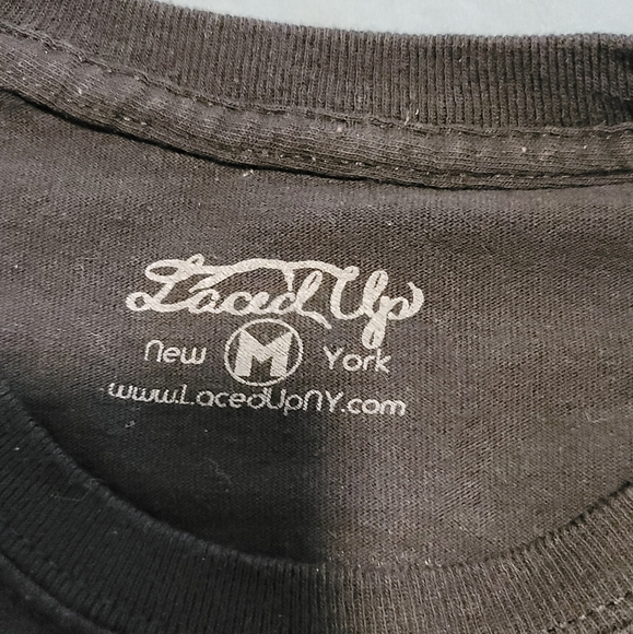 Men's Black LacedUp Graphic Tee - Picture 2 of 3